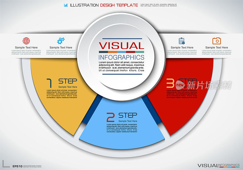 Business Infographics in Circle Style